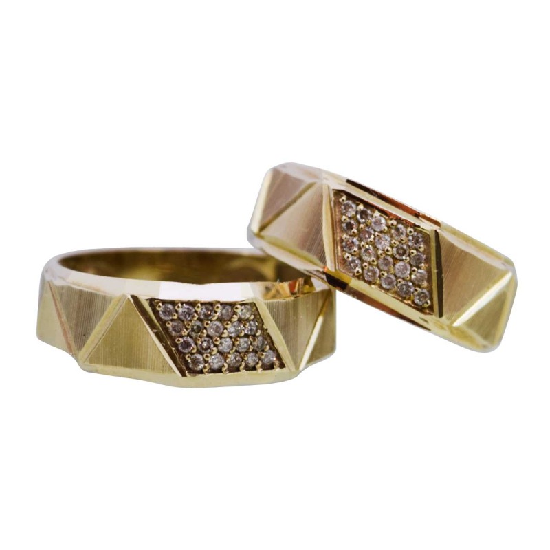 ست حلقه طلا 18 عیار کانیار گالری مدل M16