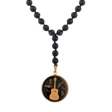 گردنبند مردانه الون مدل گیتار و نت کد ONI101