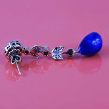 گوشواره طلا 18 عیار زنانه جواهری گاندی مدل 20142