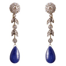 گوشواره طلا 18 عیار زنانه جواهری گاندی مدل 20142