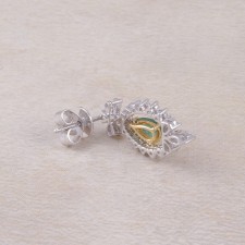 گوشواره طلا 18 عیار زنانه جواهری گاندی مدل A4784