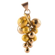 آویز گردنبند طلا 18 عیار گالری طلاچی مدل خوشه انگور