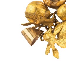 آویز گردنبند طلا 18 عیار گالری طلاچی مدل خوشه انگور