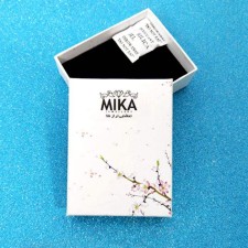 آویز گردنبند طلا 18 عیار جواهری میکا طرح برف کد 0110047