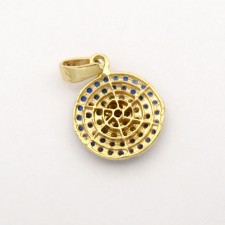 آویز گردنبند طلا 18 عیار زنانه کاپانی طرح چشم نظر کد KP017