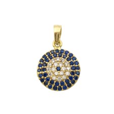 آویز گردنبند طلا 18 عیار زنانه کاپانی طرح چشم نظر کد KP017