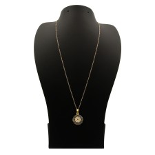 آویز گردنبند طلا 18 عیار زنانه کاپانی طرح چشم نظر کد KP017