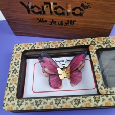 آویز گردنبند طلا 18 عیار زنانه  گالری یارطلا مدل پروانه کد AP16