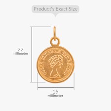 آویز گردنبند طلا 18 عیار زنانه ریسه گالری مدل 5110