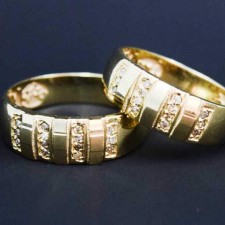 ست حلقه طلا 18 عیار کانیار گالری مدل M32