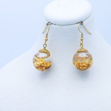 نیم ست طلا 24 عیار زنانه طرح گوی کد 100175