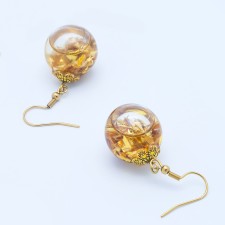 نیم ست طلا 24 عیار زنانه طرح گوی کد 100175