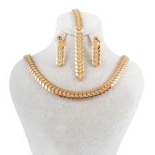 نیم ست طلا 18 عیار زنانه مدل پوست ماری کد DSG1-21D