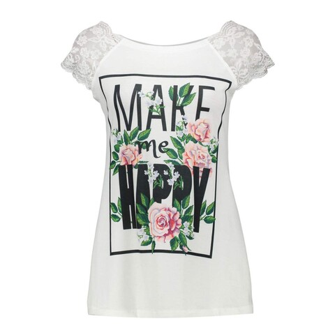 تیشرت زنانه مدل Make Happy