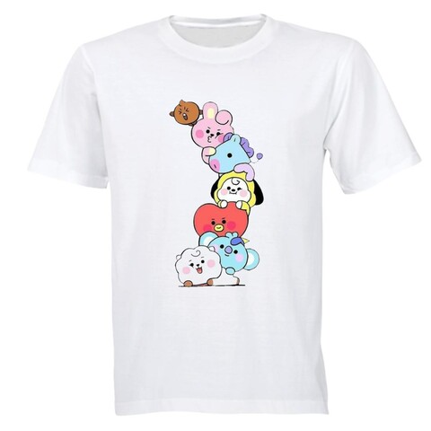 تی شرت آستین کوتاه زنانه مدل بی تی اس 001