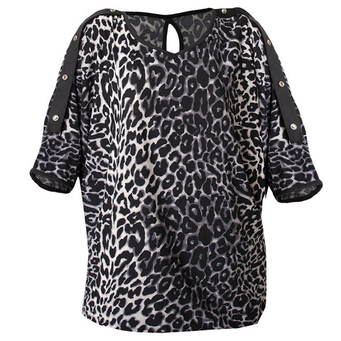 بلوز زنانه مدل پلنگی کد BW