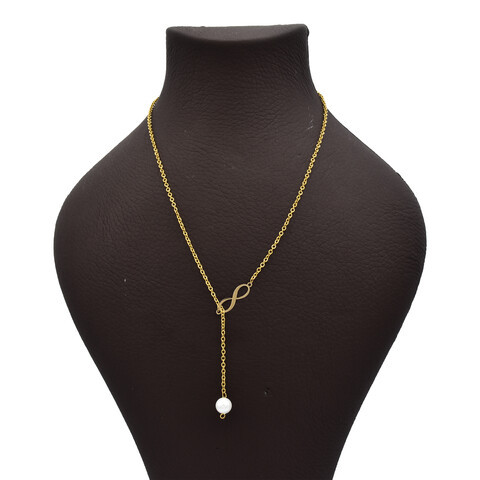 گردنبند طلا 18 عیار زنانه آرشا گالری طرح بینهایت کد 433A2492