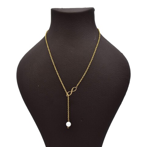 گردنبند طلا 18 عیار زنانه زرلوکس طرح بی نهایت کد Zr13