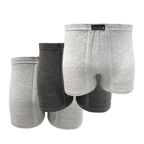 شورت مردانه آریان نخ باف مدل 1415 بسته 3 عددی مدل ملانژ سوزن خالی