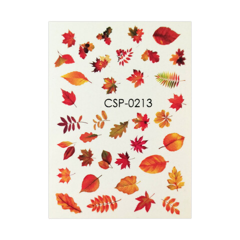 لنز ناخن مدل برگ پاییزی کد 213