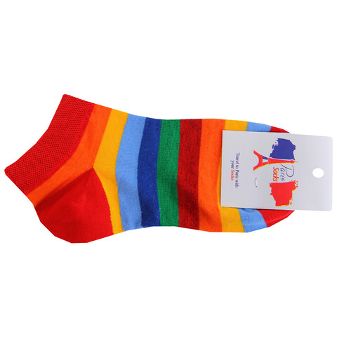 جوراب زنانه طرح رنگین کمان