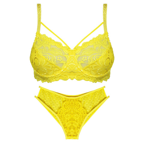 ست شورت و سوتین زنانه مدل Z811 رنگ زرد