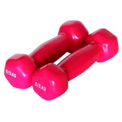 دمبل ایروبیک روکش دار 0.5 کیلوگرمی بسته دو عددی