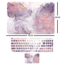 استیکر لپ تاپ مدل marbel کد 8 مناسب برای لپ تاپ 15 تا 17 اینچ به همراه برچسب حروف فارسی کیبورد