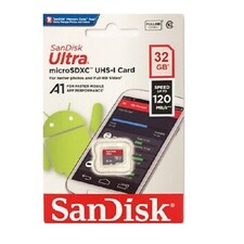 کارت حافظه microSDXC سن دیسک مدل Ultra A1 کلاس 10 استاندارد UHS-I سرعت 120MBps ظرفیت 32 گیگابایت