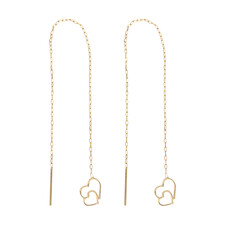 گوشواره طلا 18 عیار زنانه طرح قلب کد EL-004