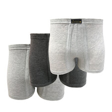 شورت مردانه آریان نخ باف مدل 1415 بسته 3 عددی مدل ملانژ سوزن خالی