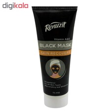 ماسک صورت رینو زیت مدل Black mask carbon active حجم 75 میلی لیتر