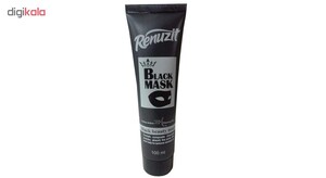 ماسک صورت رینوزیت مدل  Black mask carbon active حجم 100 میلی لیتر