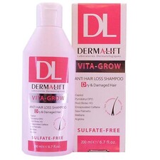 شامپو تقویت کننده موهای خشک درمالیفت مدل ویتا گرو حجم 200 میلی لیتر