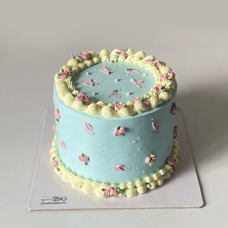 کیک کلاسیک ابی زرد