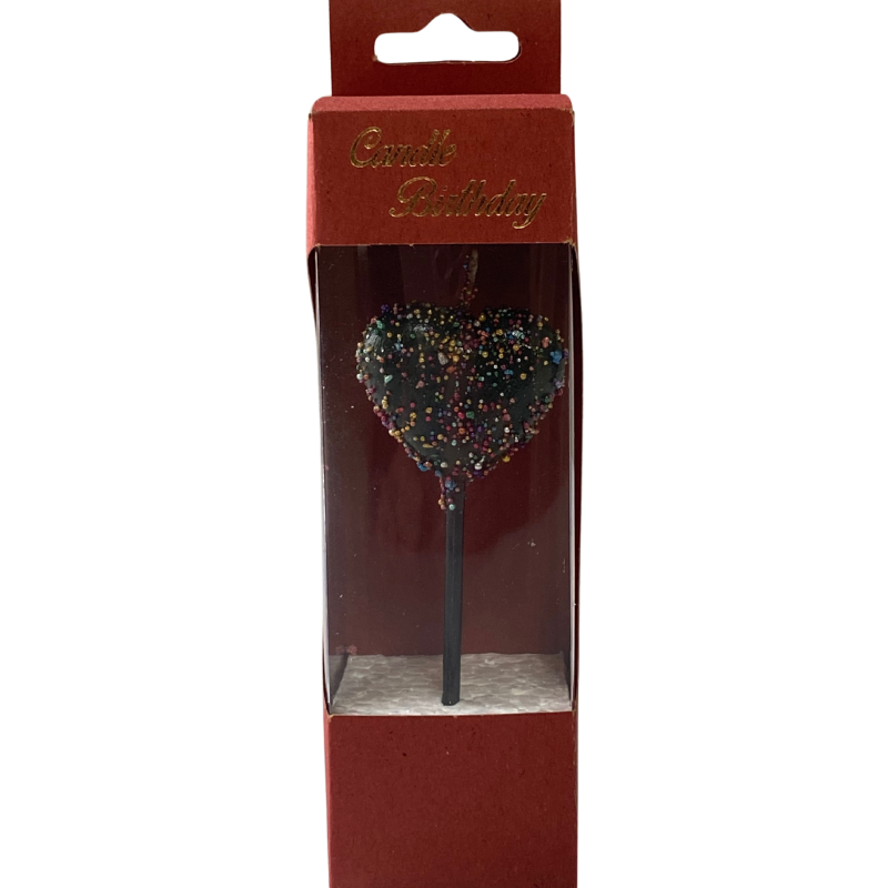 شمع قلب مشکی