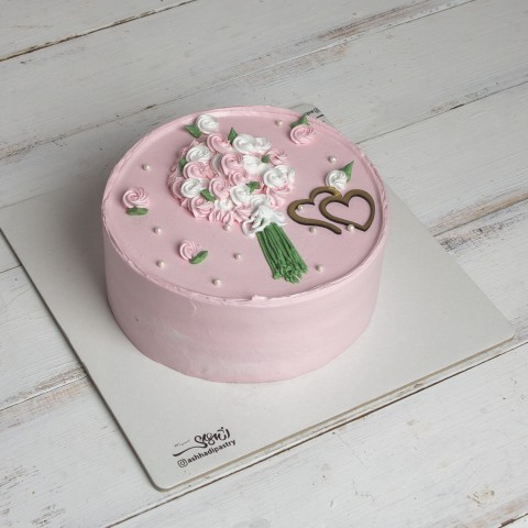 کیک خامه گل