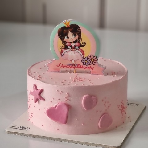 کیک روز دختر-پرنسس قشنگم