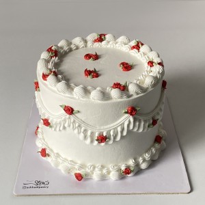 کیک وینتیج گل دار-02