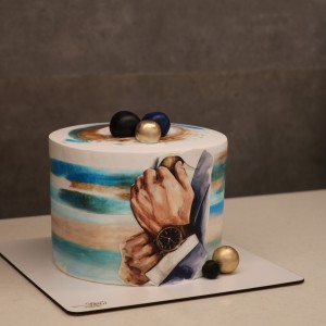 کیک پیراهن مردانه ساعت