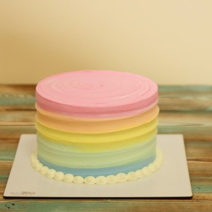 کیک رنگی موجی