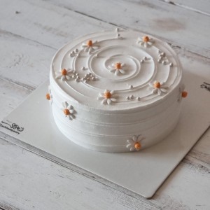 کیک بابونه گل فوندانت