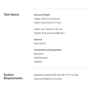 ماوس بی سیم اپل مدل Magic Mouse 2021 MK2E3ZM A1657