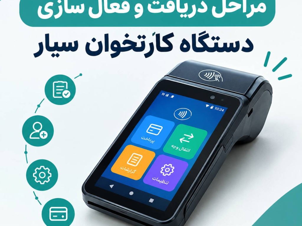 مراحل دریافت و فعال‌سازی دستگاه کارتخوان سیار
