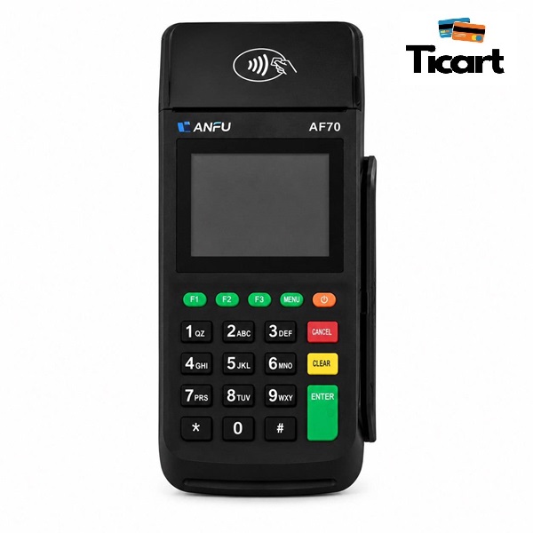 دستگاه کارتخوان ANFU AF70 مشکی نمای روبرو