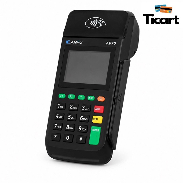 دستگاه کارتخوان ANFU AF70 مشکی نمای مایل چپ