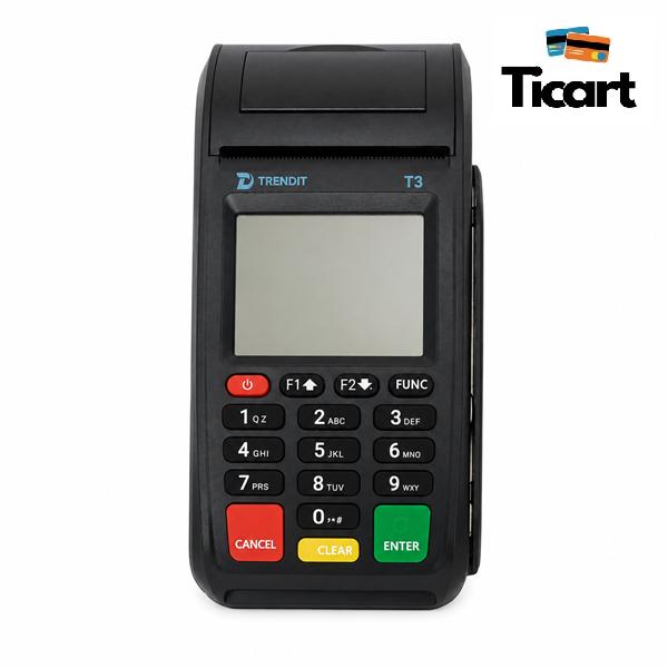 کارتخوان T3 برند ترندیت رنگ مشکی نمای رو به رو