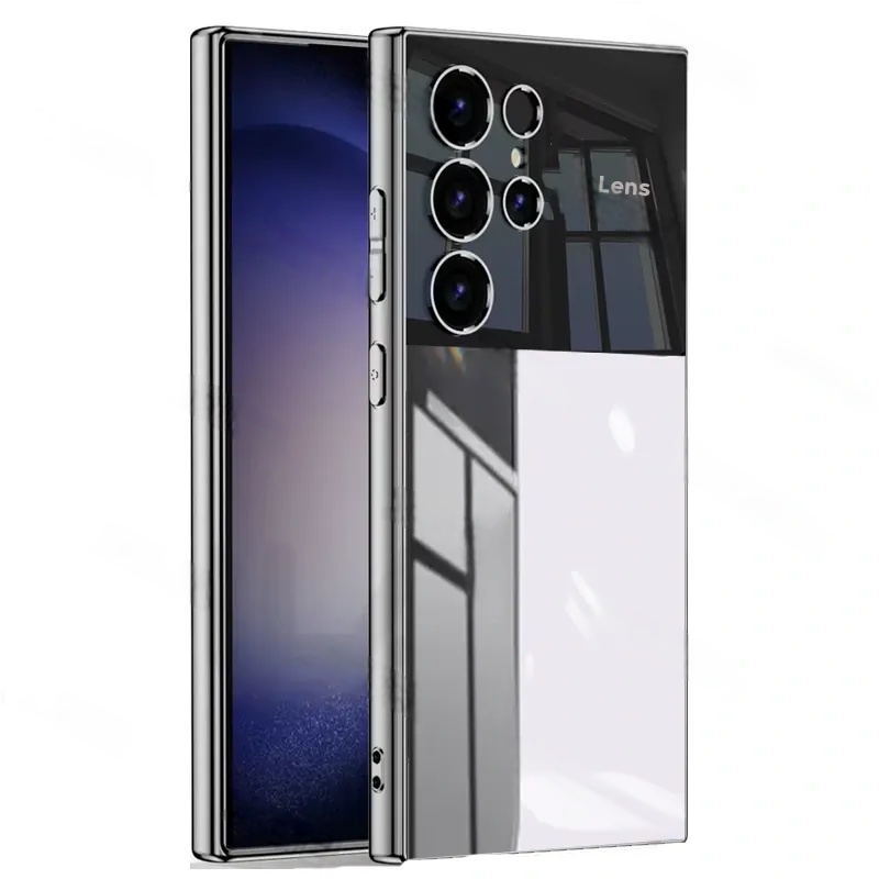 کاور مدل الکترو لنز شفاف مناسب برای گوشی موبایل سامسونگ Galaxy S23 Ultra