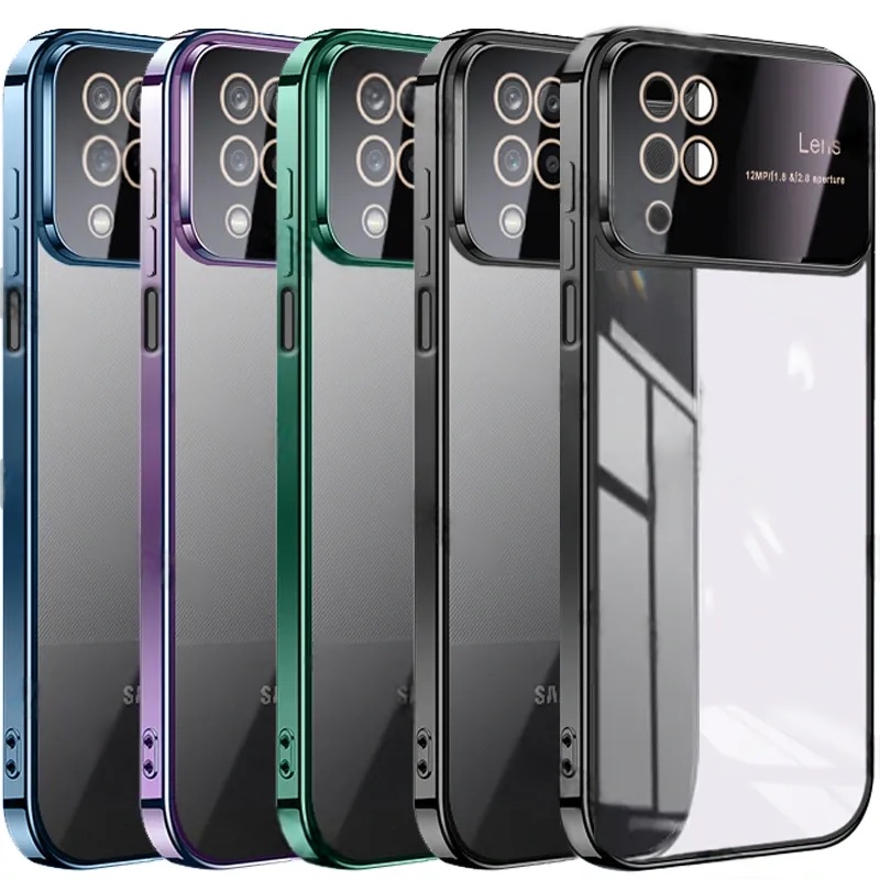 کاور مدل الکترو لنز شفاف مناسب برای گوشی موبایل سامسونگ Galaxy A12 4G /M12 / F12