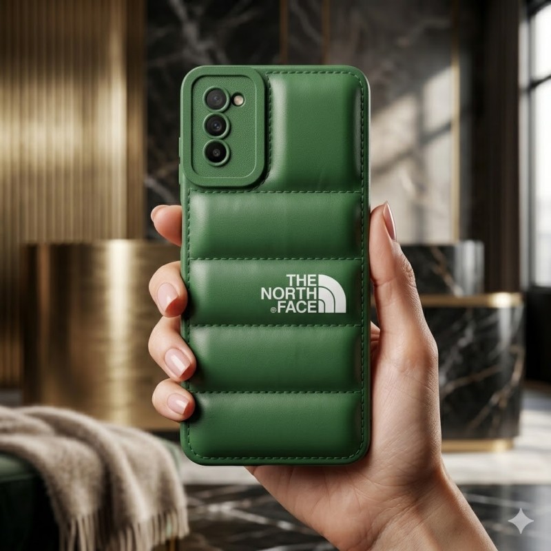 قاب سامسونگ Galaxy A03S / M02S / A02S مدل پافر طرح‌دار  ( The North Face ) - سبز